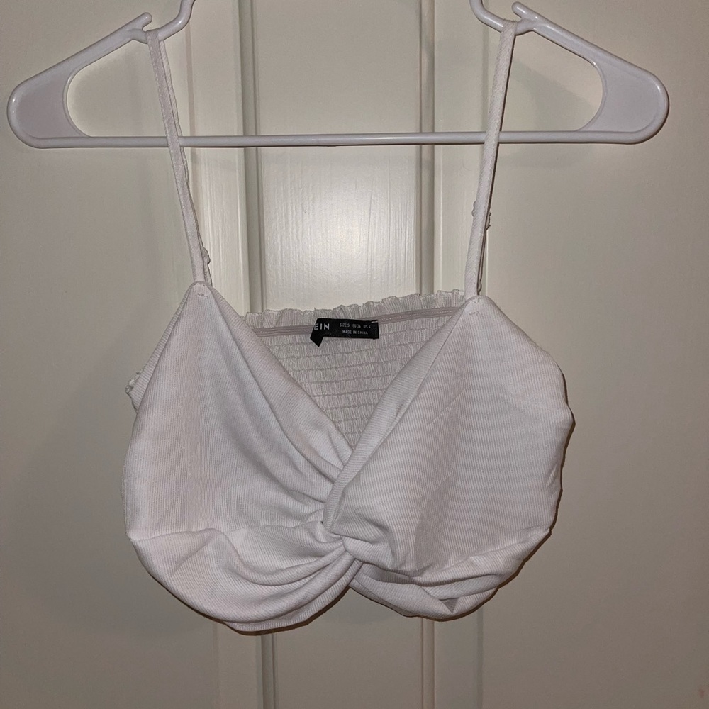 Shein white crop top
